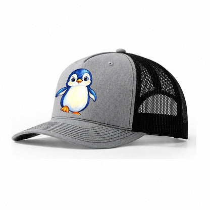Penguin Front Waddle Sea Sprite Trucker Hat – Sport Grey Black