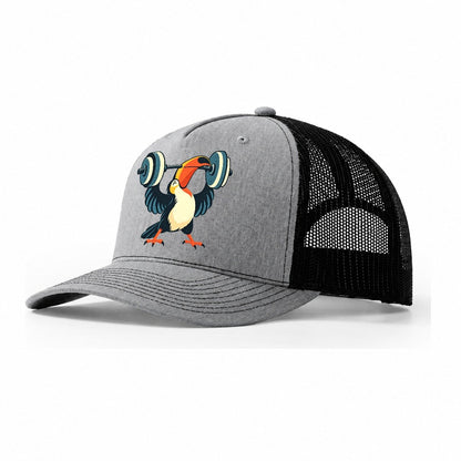 Toucan Beak Press Animal Lifters Trucker Hat – Sport Grey Black