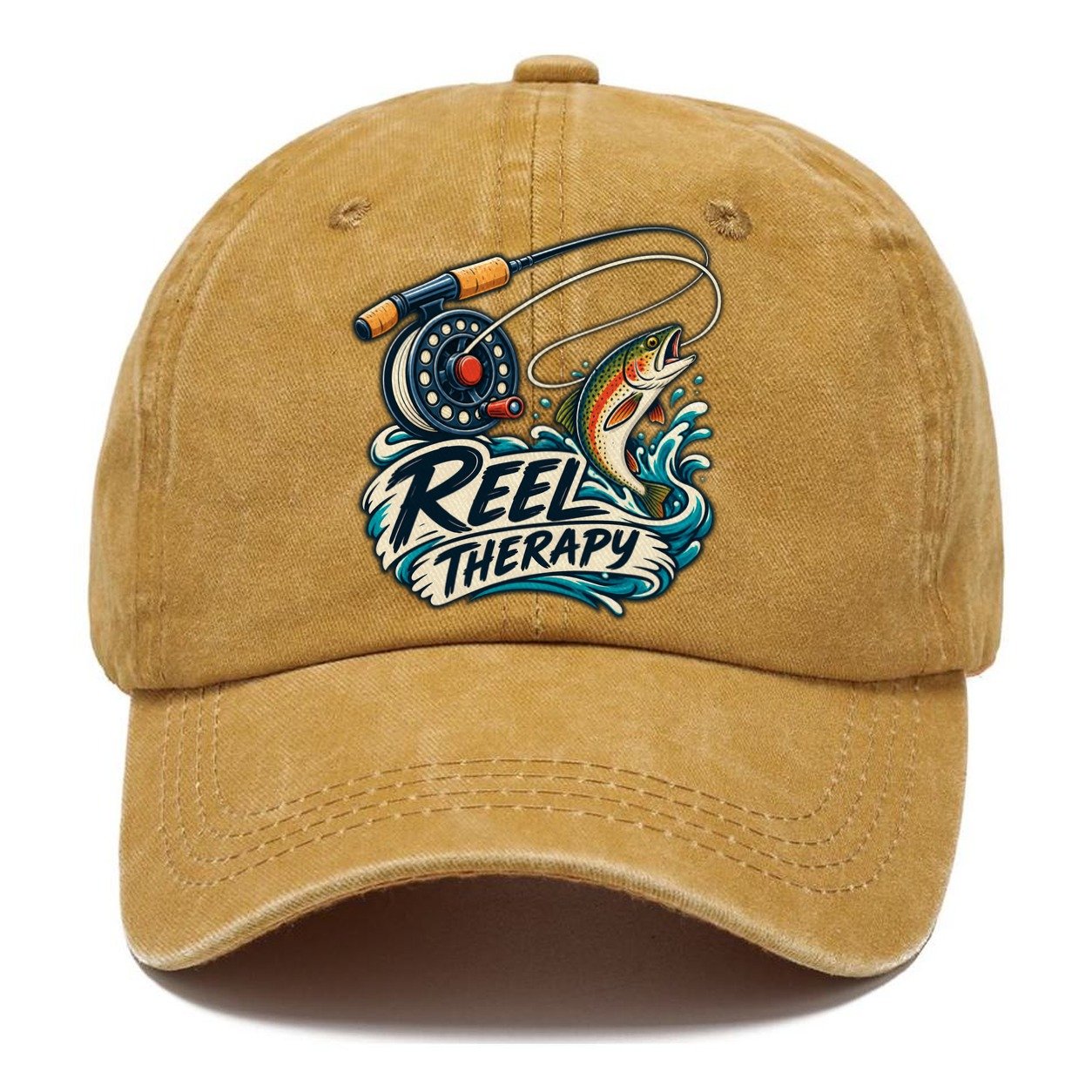 Reel Therapy Fishing Elegant Classic Cap – Golden Harvest