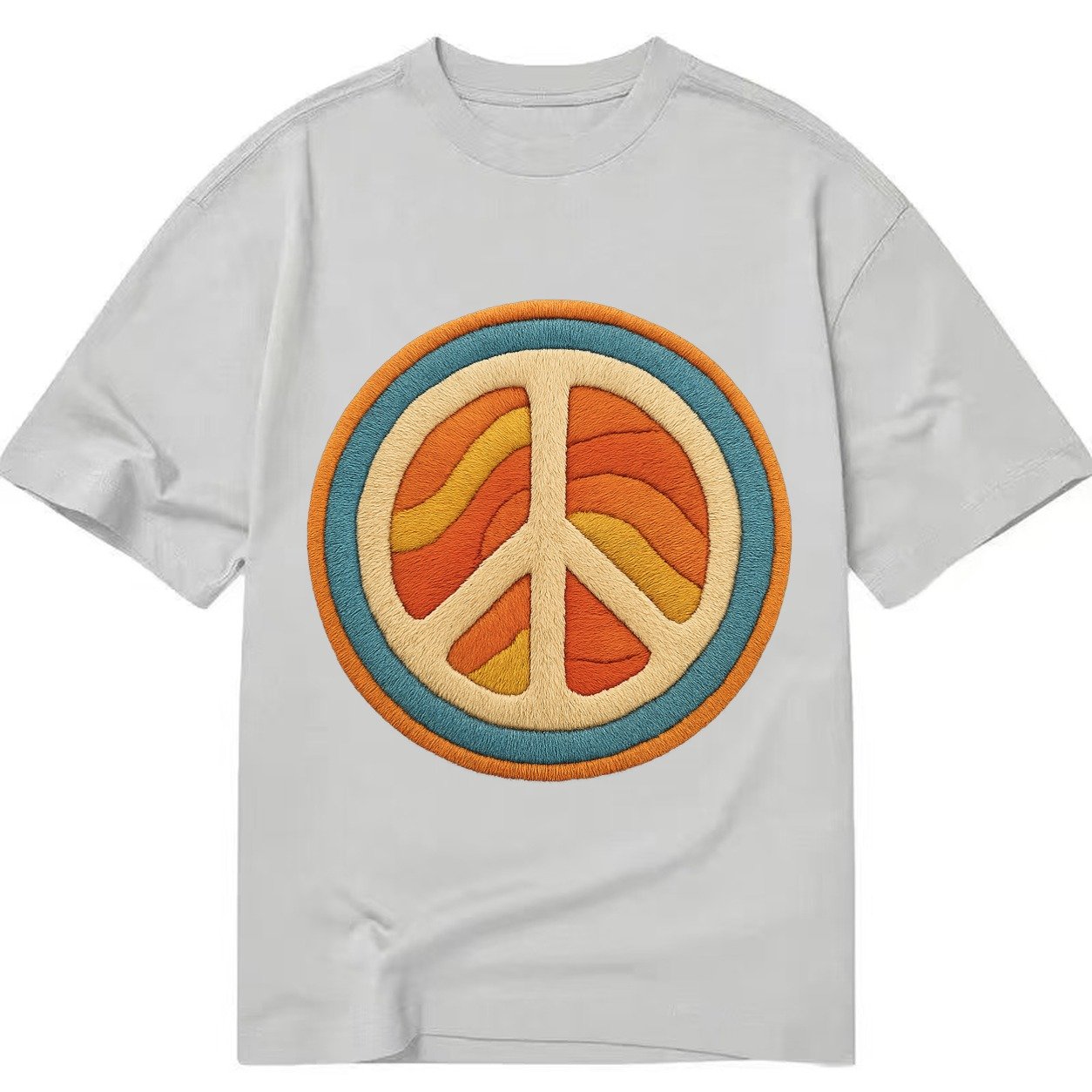 Retro Peace Harmony Classic T-shirt – Grey
