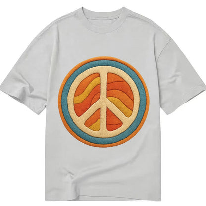 Retro Peace Harmony Classic T-shirt – Grey