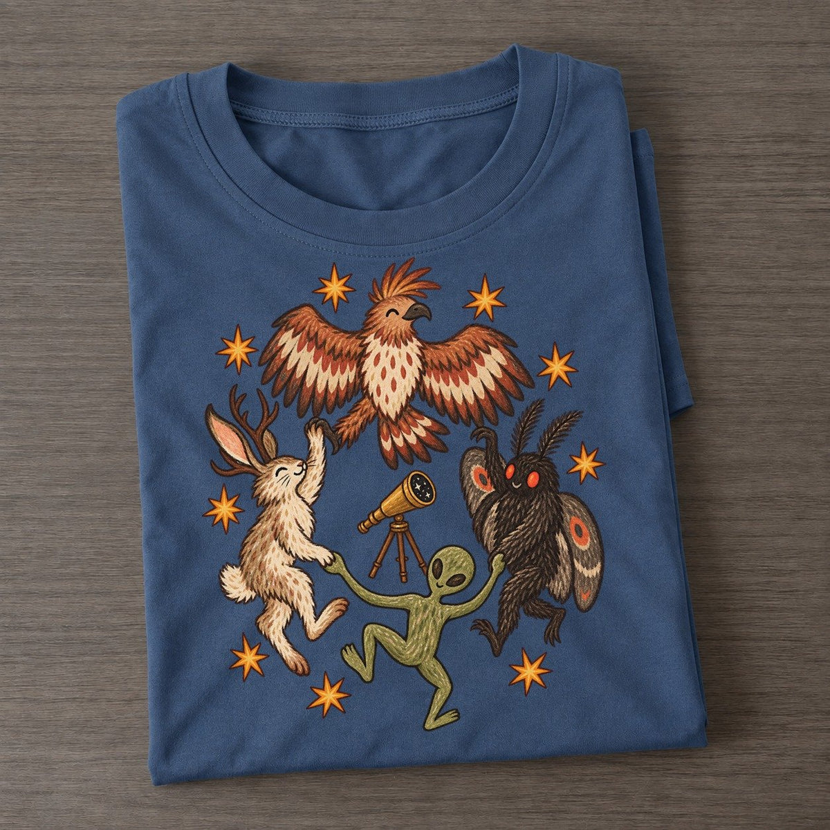 Stargazers Cryptid Hoedown Classic T-shirt – Twilight Navy