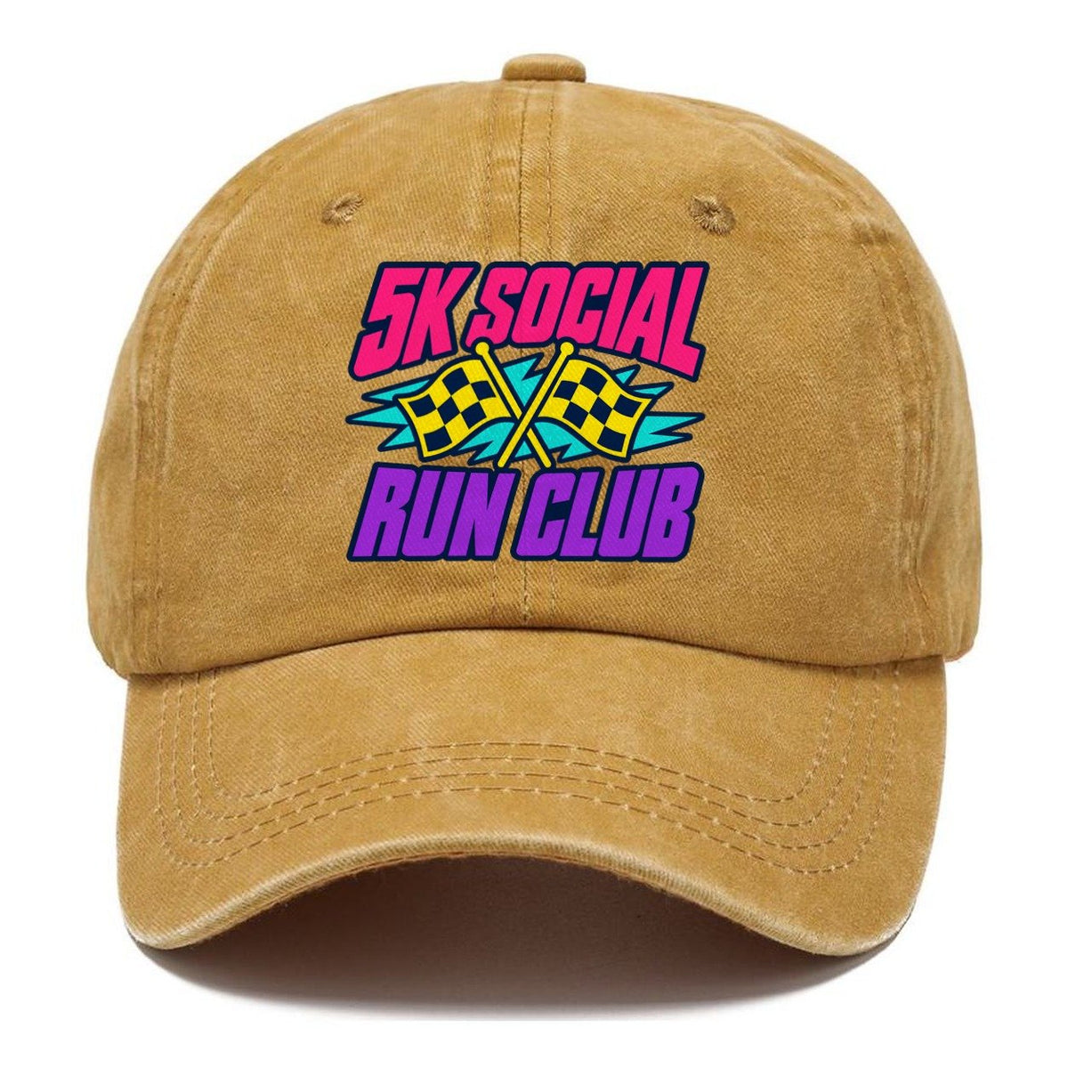 5K Social Run Club 90S Running Clubs Classic Cap – Golden Harvest