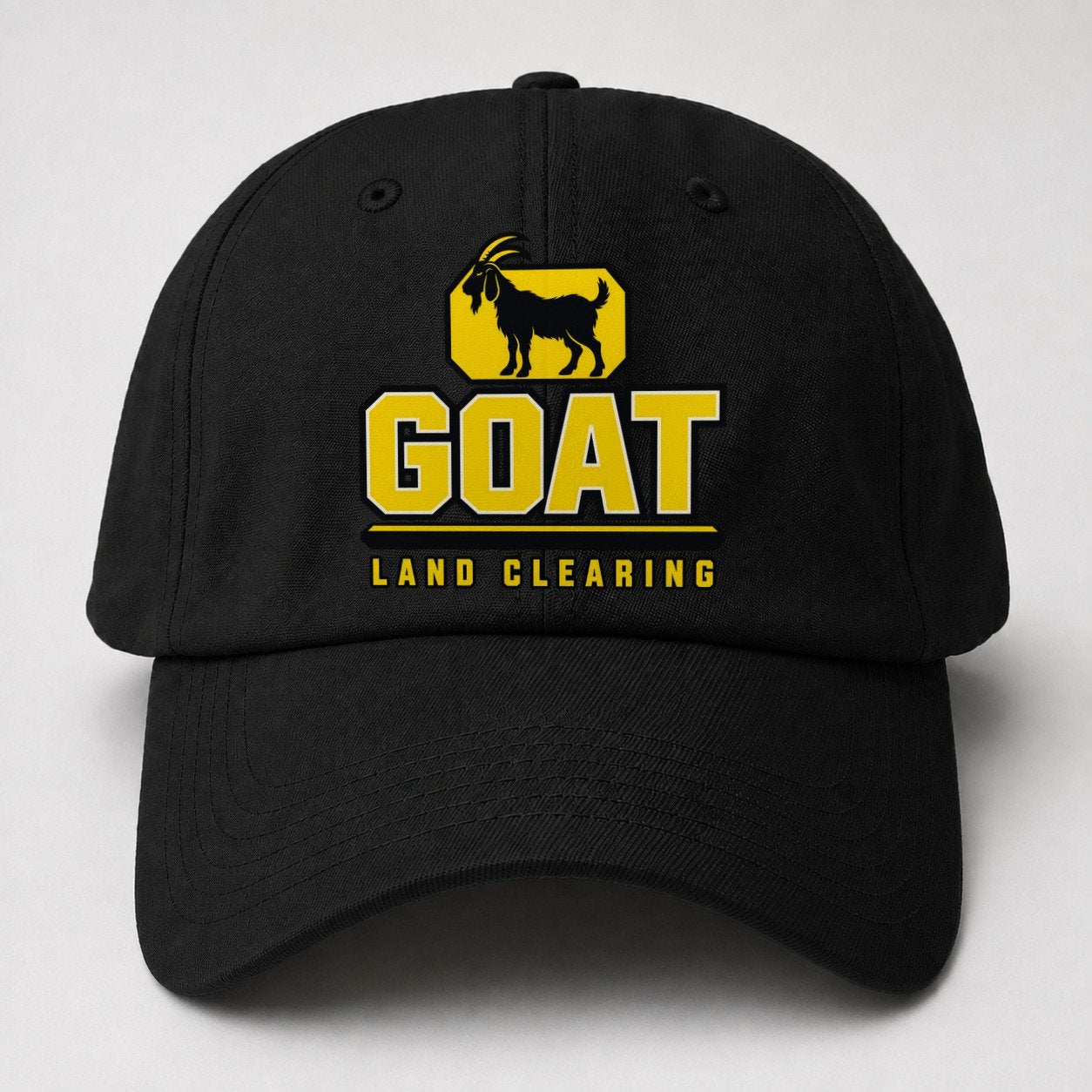 Goat Land Clearing Heavy Duty Baseball Cap – Black