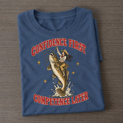 Competence Later Unhinged Affirmations Classic T-shirt – Twilight Navy