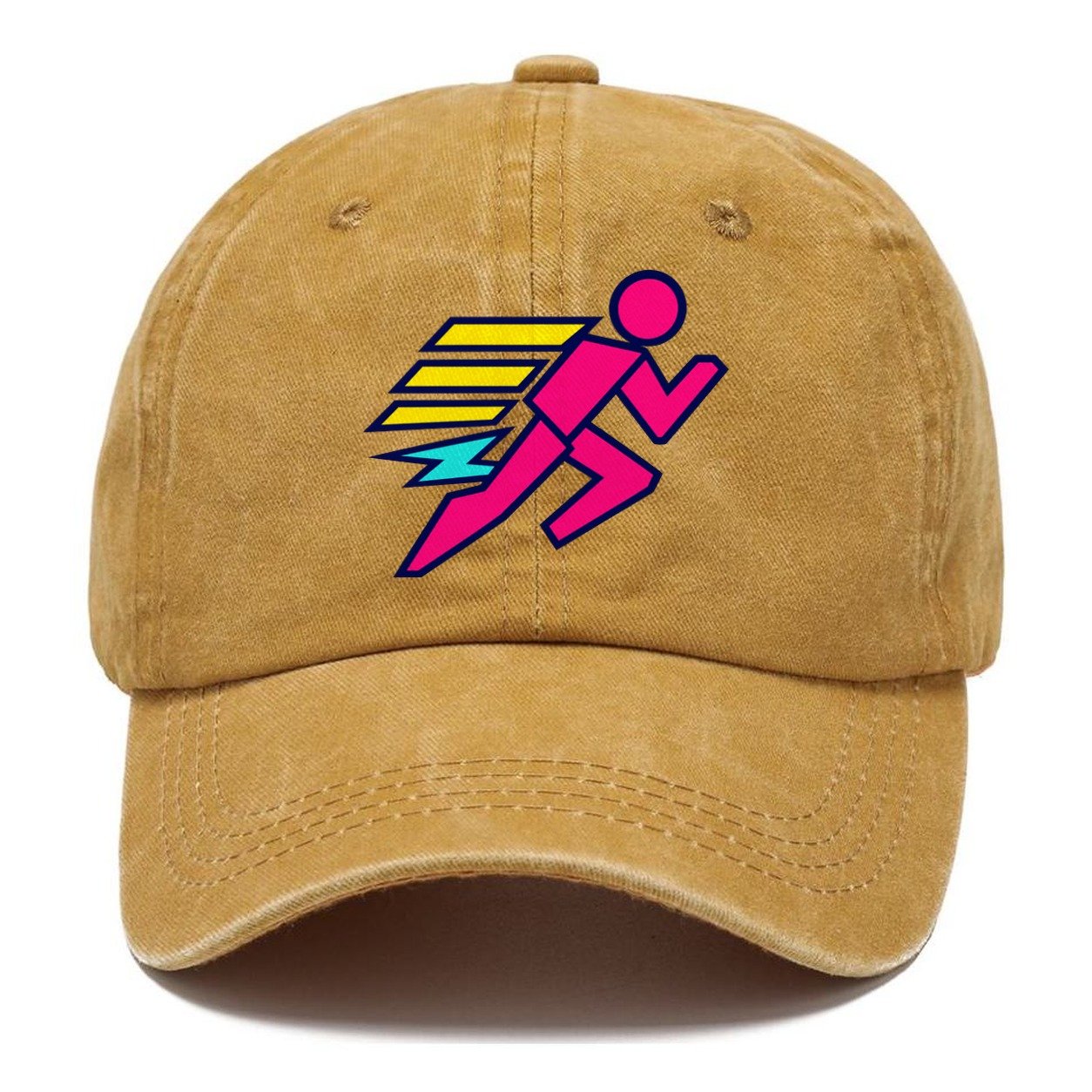 Slab Runner Splash 90S Running Clubs Classic Cap – Golden Harvest