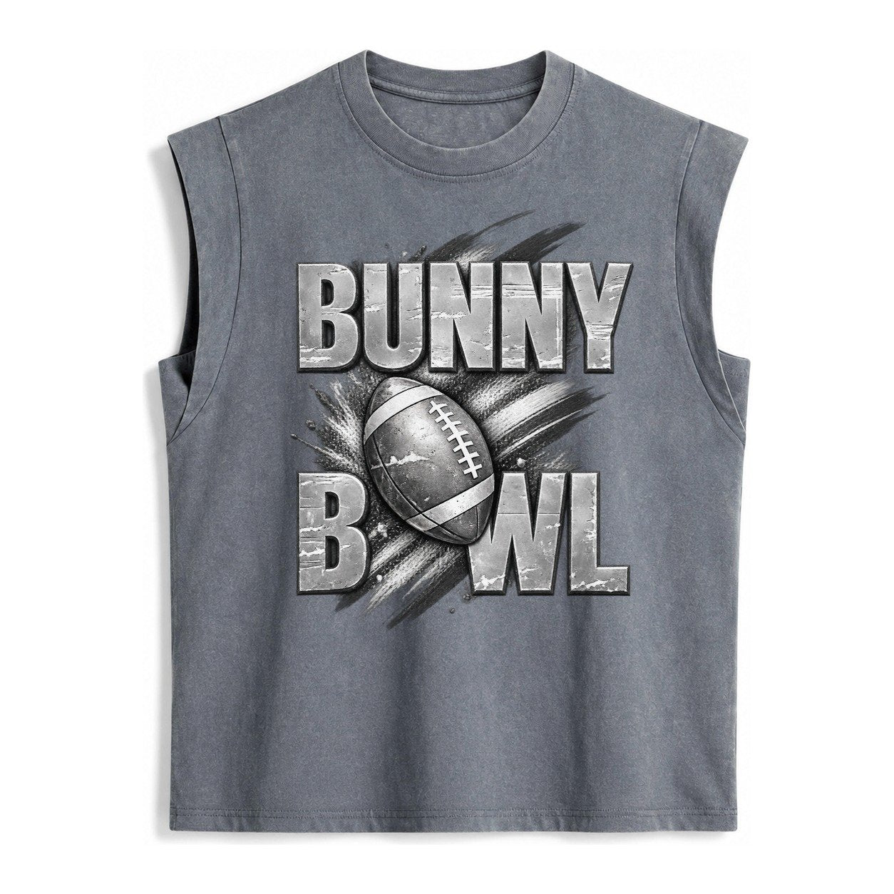 Bunny Bowl Vintage Washed Tank – Grey
