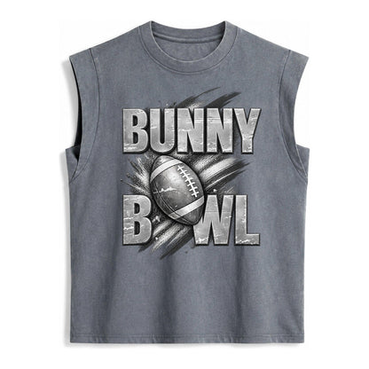 Bunny Bowl Vintage Washed Tank – Grey