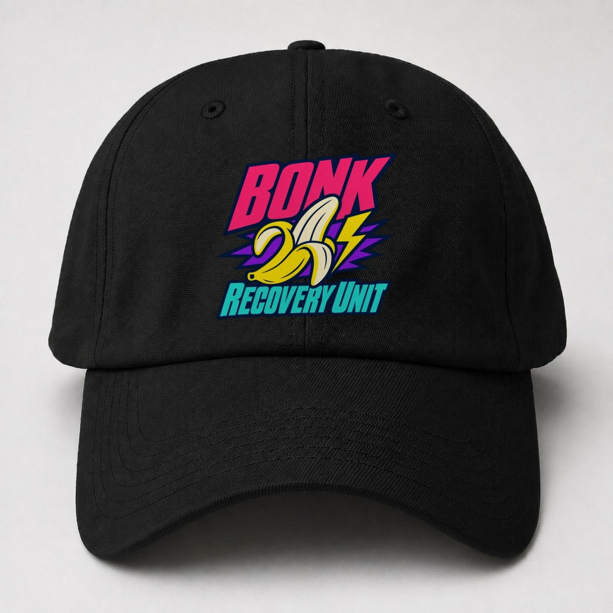 Bonk Recovery Unit 90S Running Clubs Baseball Cap – Black