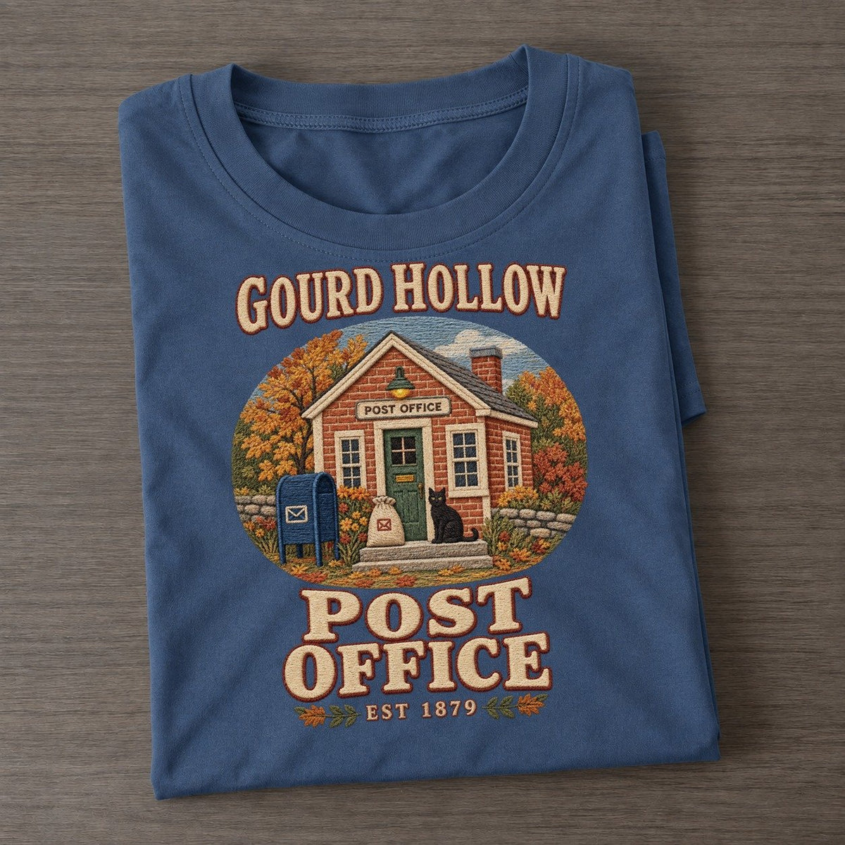 Post Office Gourd Hollow Classic T-shirt – Twilight Navy