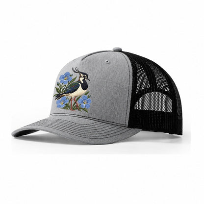 Northern Irish Flax And Lapwing Uk Culture Heritage Trucker Hat – Sport Grey Black