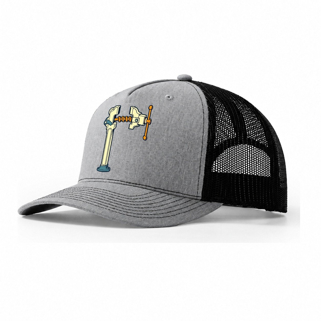 Post Vise Study Blacksmithing Trucker Hat – Sport Grey Black