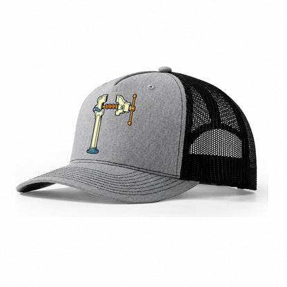 Post Vise Study Blacksmithing Trucker Hat – Sport Grey Black