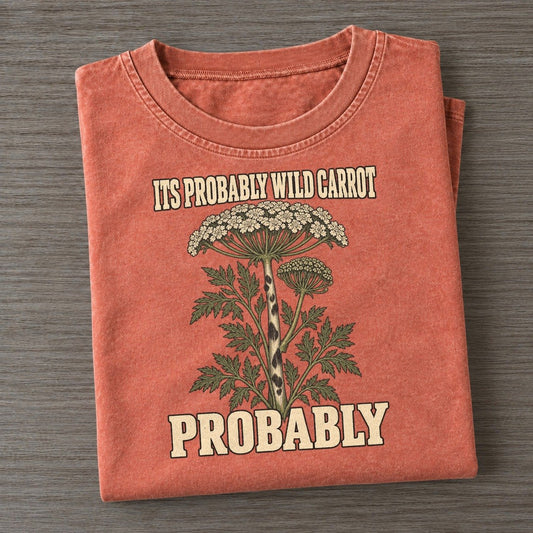 Probably Botanical Warnings Vintage T-shirt – Terracotta