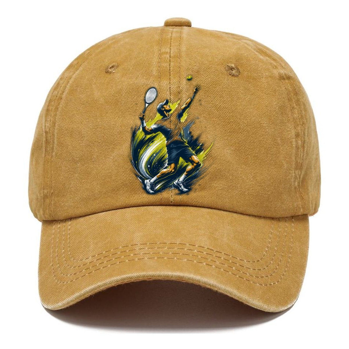 Explosive Brushstroke Tennis Serve Classic Cap – Golden Harvest