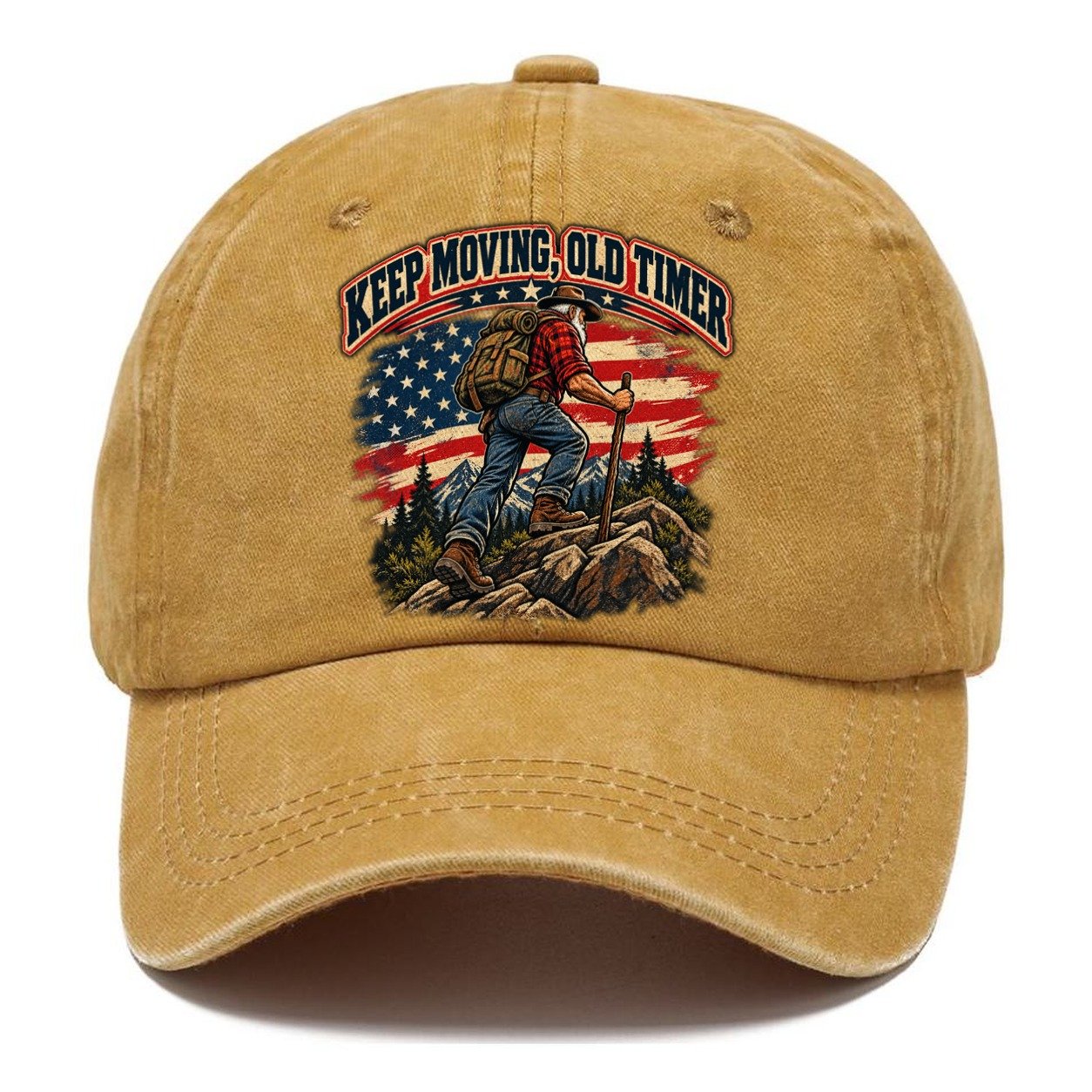 Keep Moving Old Timer Old Man Strong Classic Cap – Golden Harvest