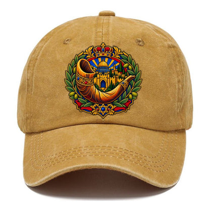 Rams Horn Shofar Jerusalem Classic Cap – Golden Harvest