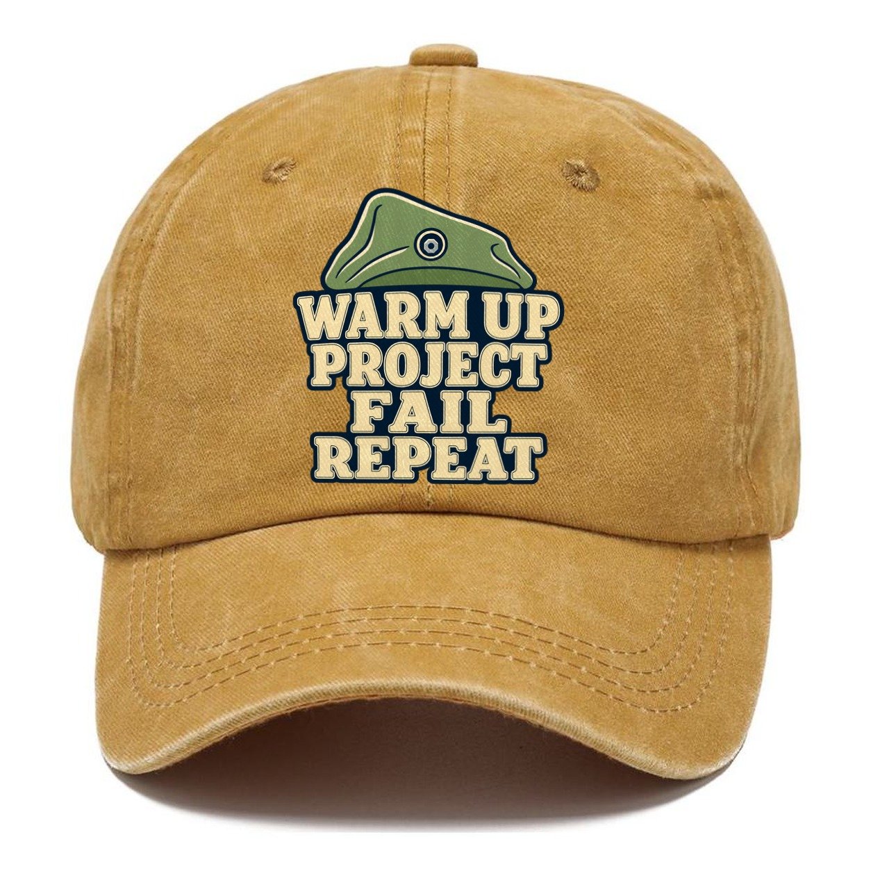 Warm Up Project Fail Repeat Rock Climbing Classic Cap – Golden Harvest