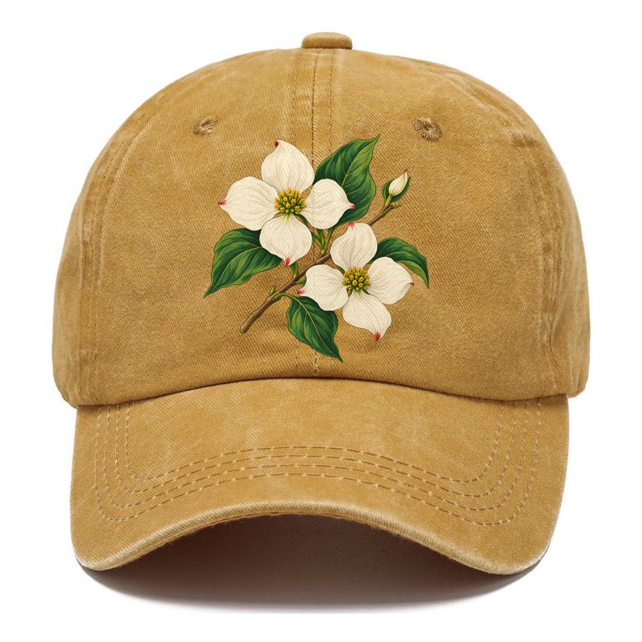 British Columbia Pacific Dogwood Bloom Canada Cultural Icons Classic Cap – Golden Harvest