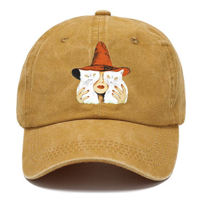 Witch Face With Cats Classic Cap – Golden Harvest