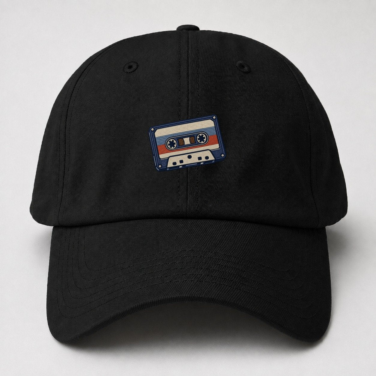 Cassette Tape Tiny Solo Marks Baseball Cap – Black