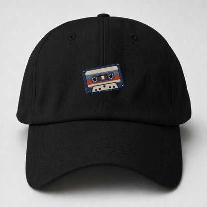 Cassette Tape Tiny Solo Marks Baseball Cap – Black