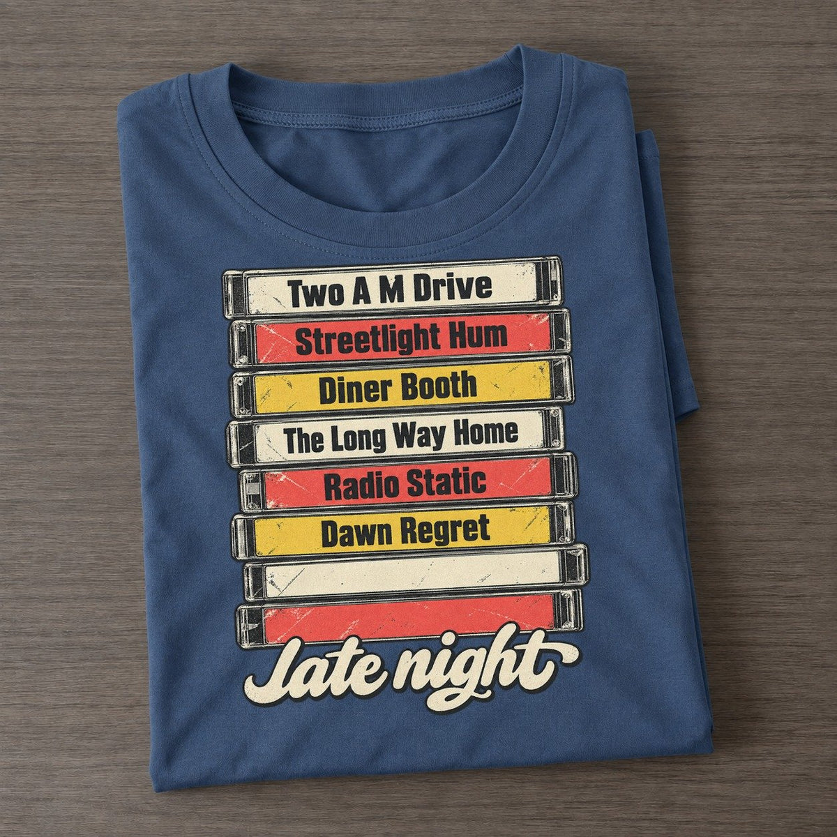 Late Night Rewind Shelf Classic T-shirt – Twilight Navy
