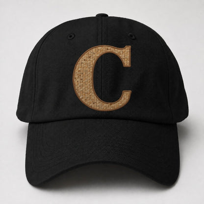 Woven Tweed C Monogram Baseball Cap – Black