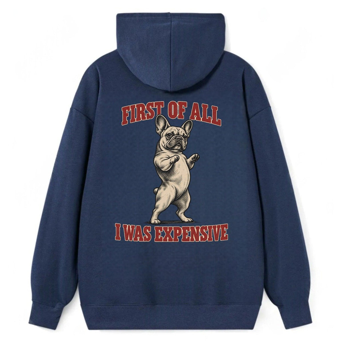 French Bulldog Dog Declarations Classic Pullover Hoodie – Navy