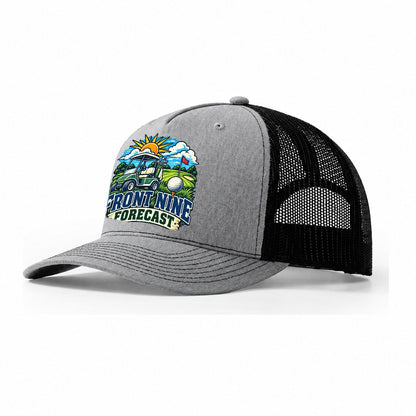 Front Nine Forecast Golf Life Trucker Hat – Sport Grey Black