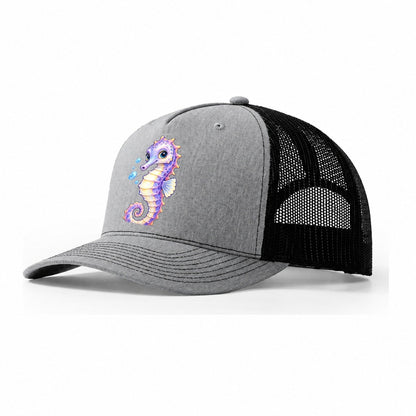 Seahorse Three Quarter Drift Sea Sprite Trucker Hat – Sport Grey Black