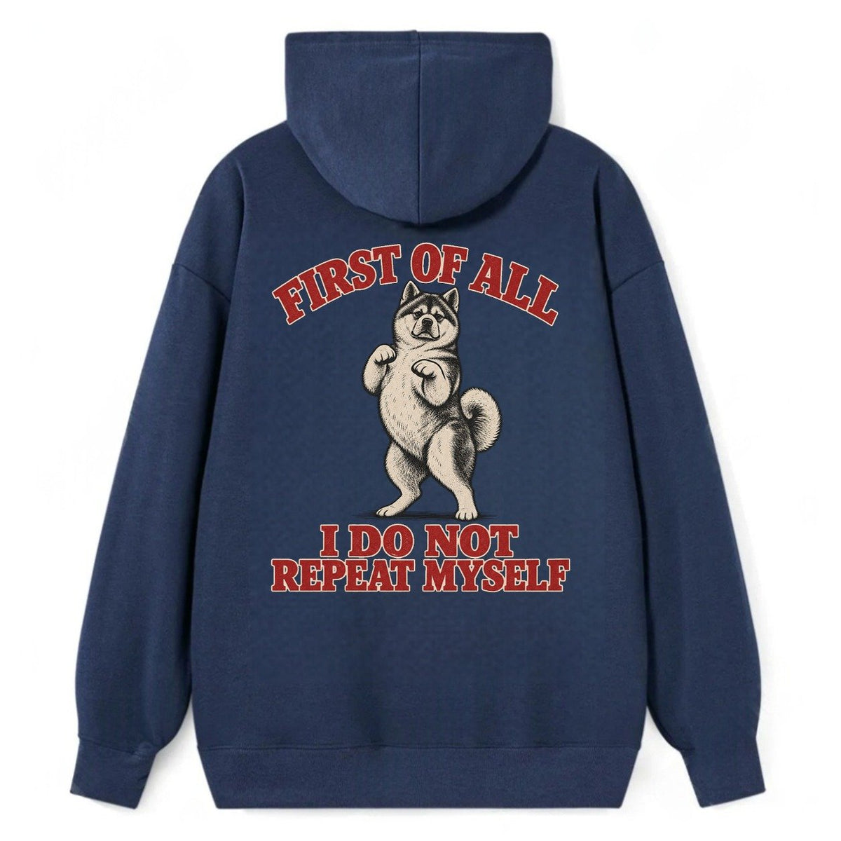 Akita Dog Declarations Classic Pullover Hoodie – Navy