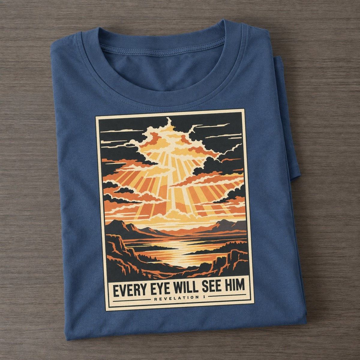 Every Eye Will See Given Light Classic T-shirt – Twilight Navy