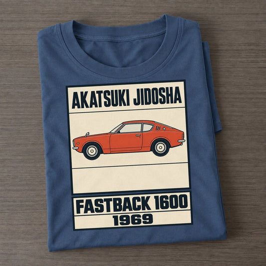 Akatsuki Fastback Showa Speed Plates Classic T-shirt – Twilight Navy