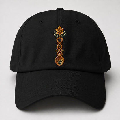 Welsh Love Spoon Carved For Friendship Uk Culture Heritage Baseball Cap – Black