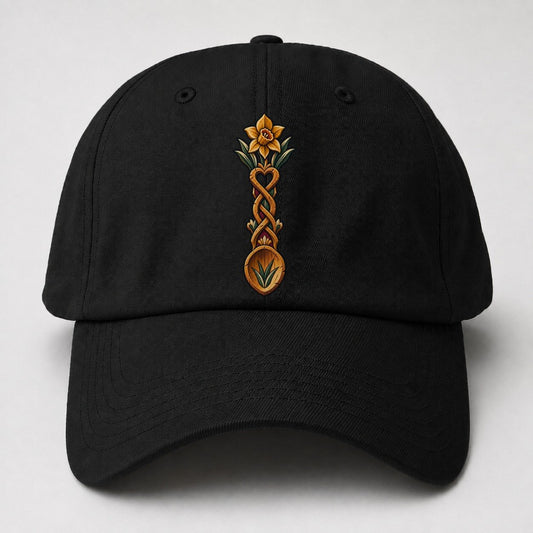 Welsh Love Spoon Carved For Friendship Uk Culture Heritage Baseball Cap – Black