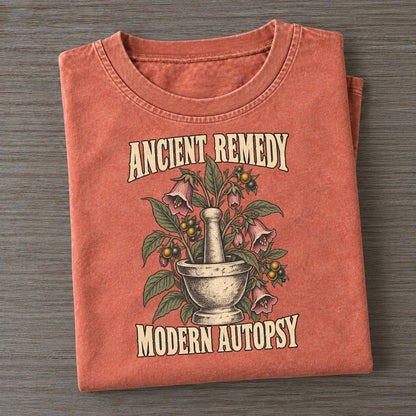 Modern Autopsy Botanical Warnings Vintage T-shirt – Terracotta