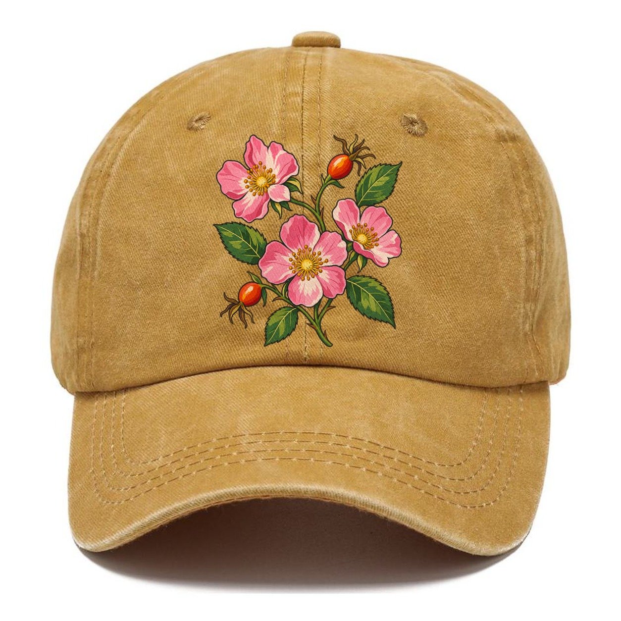 Alberta Wild Rose Canada Cultural Icons Classic Cap – Golden Harvest