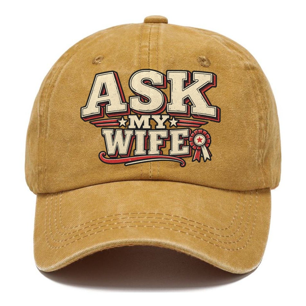 Ask My Wife American Wit Classic Cap – Golden Harvest