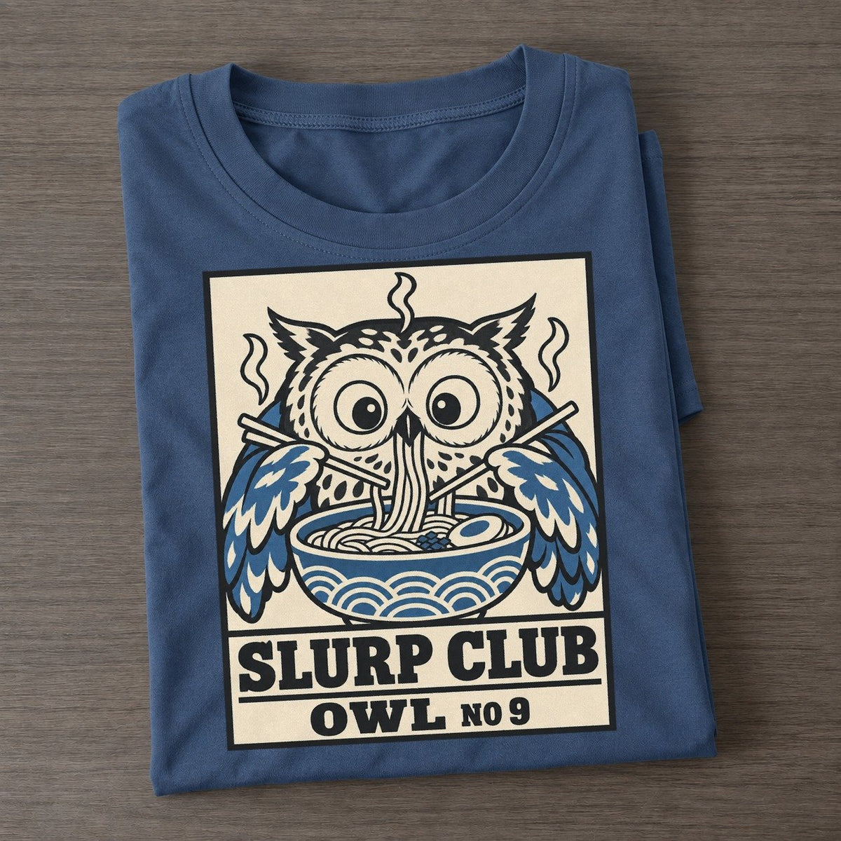 Owl Midnight Slurp Club Classic T-shirt – Twilight Navy