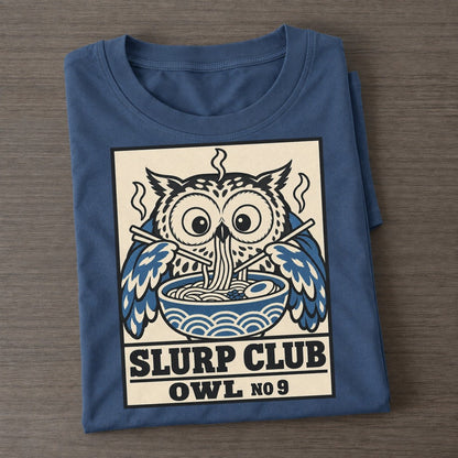 Owl Midnight Slurp Club Classic T-shirt – Twilight Navy