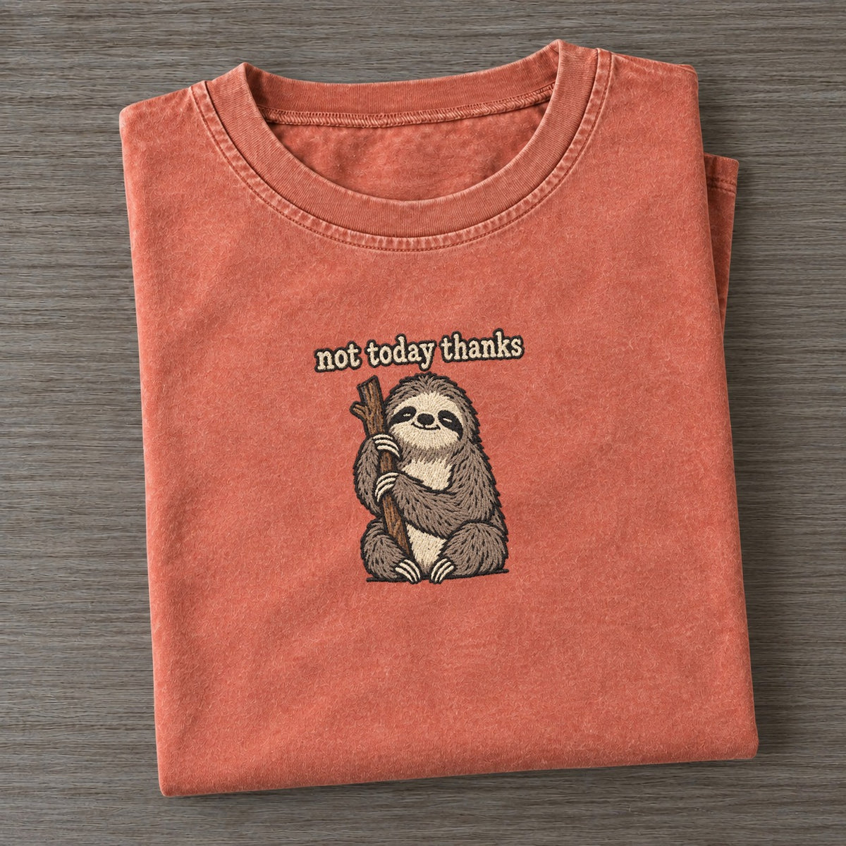 Not Today Thanks Strongly Worded Vintage T-shirt – Terracotta