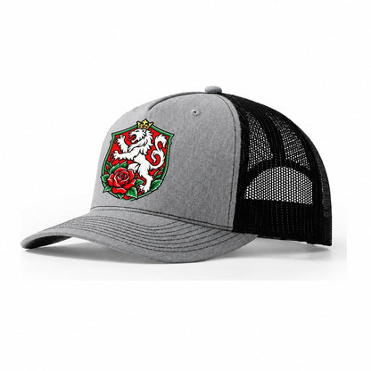 Bulgaria Minimal Emblem Country Logos Trucker Hat – Sport Grey Black