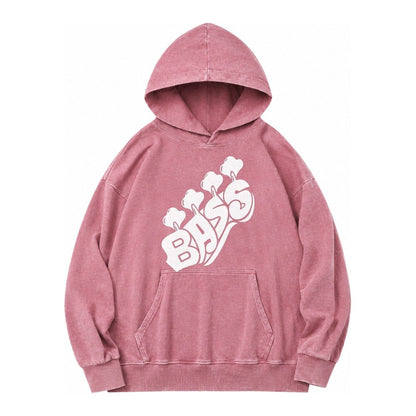 Bass Vintage Washed Hoodie – Dusty Rose