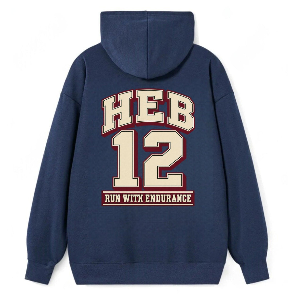Hebrews 12 Varsity Chapel Varsity Classic Pullover Hoodie – Navy