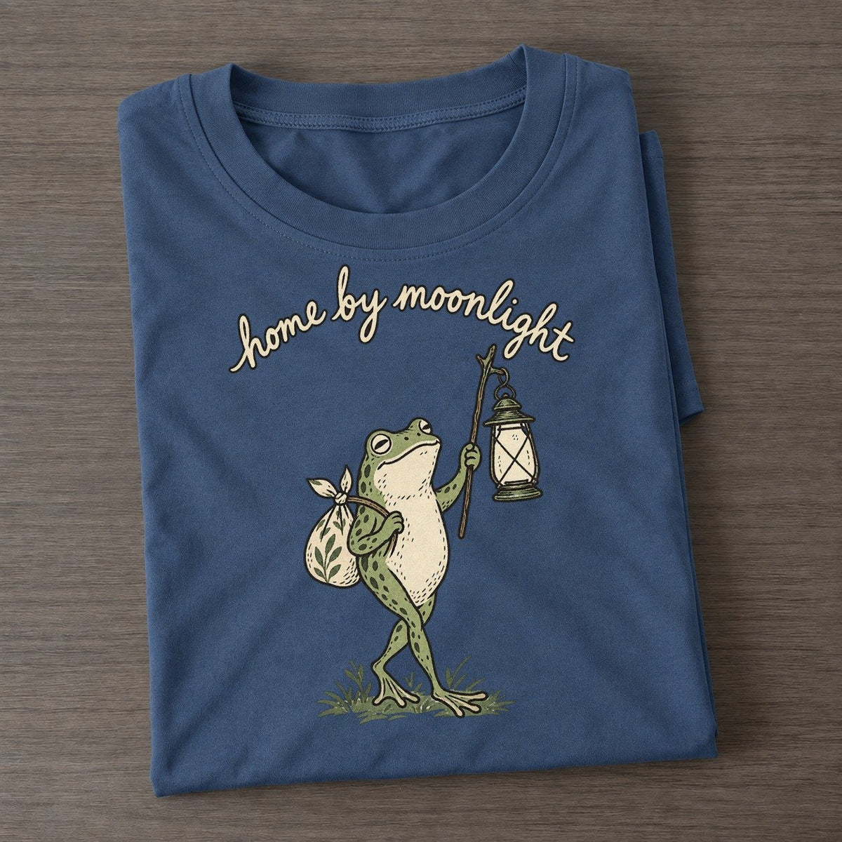 Lantern Walk Pond Folk Classic T-shirt – Twilight Navy