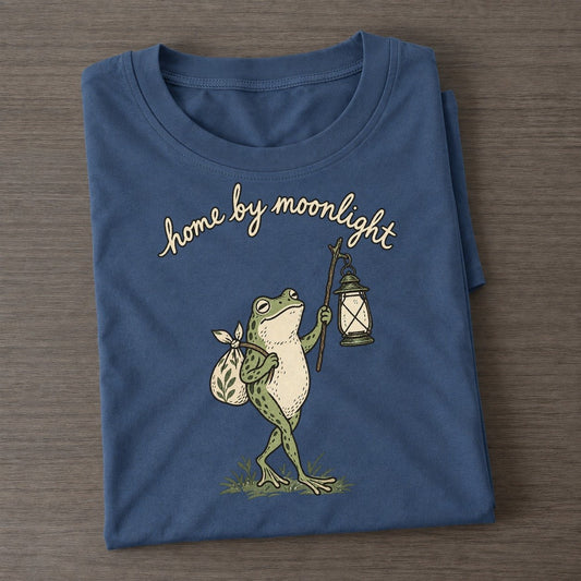 Lantern Walk Pond Folk Classic T-shirt – Twilight Navy