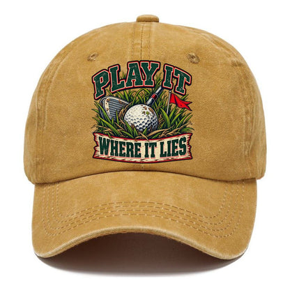 Play It Where It Lies Golf Life Classic Cap – Golden Harvest