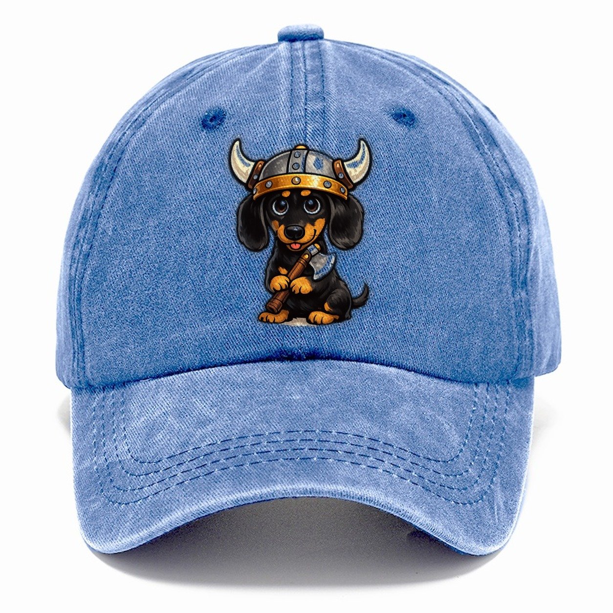 Dachshund Viking Warrior Classic Cap – Summer Sky