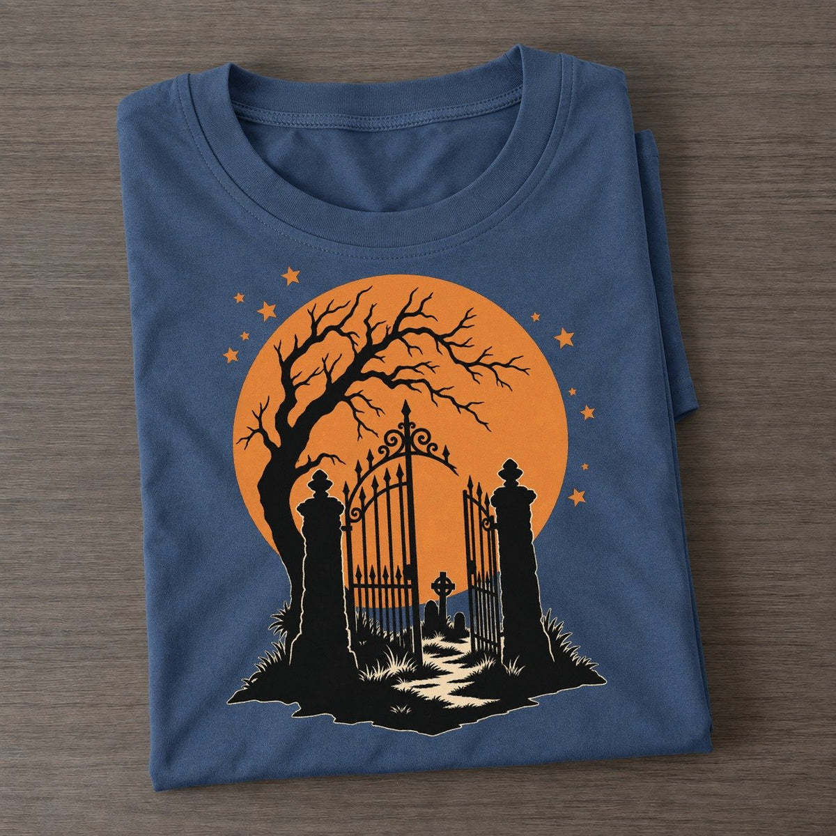 Graveyard Gate Full Moon Classic T-shirt – Twilight Navy